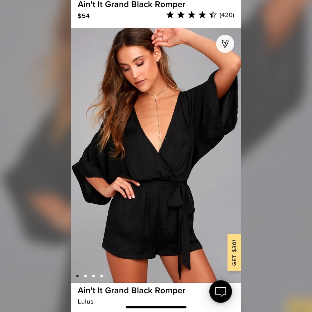 Lulu’s Black Ain’t It Grand Romper